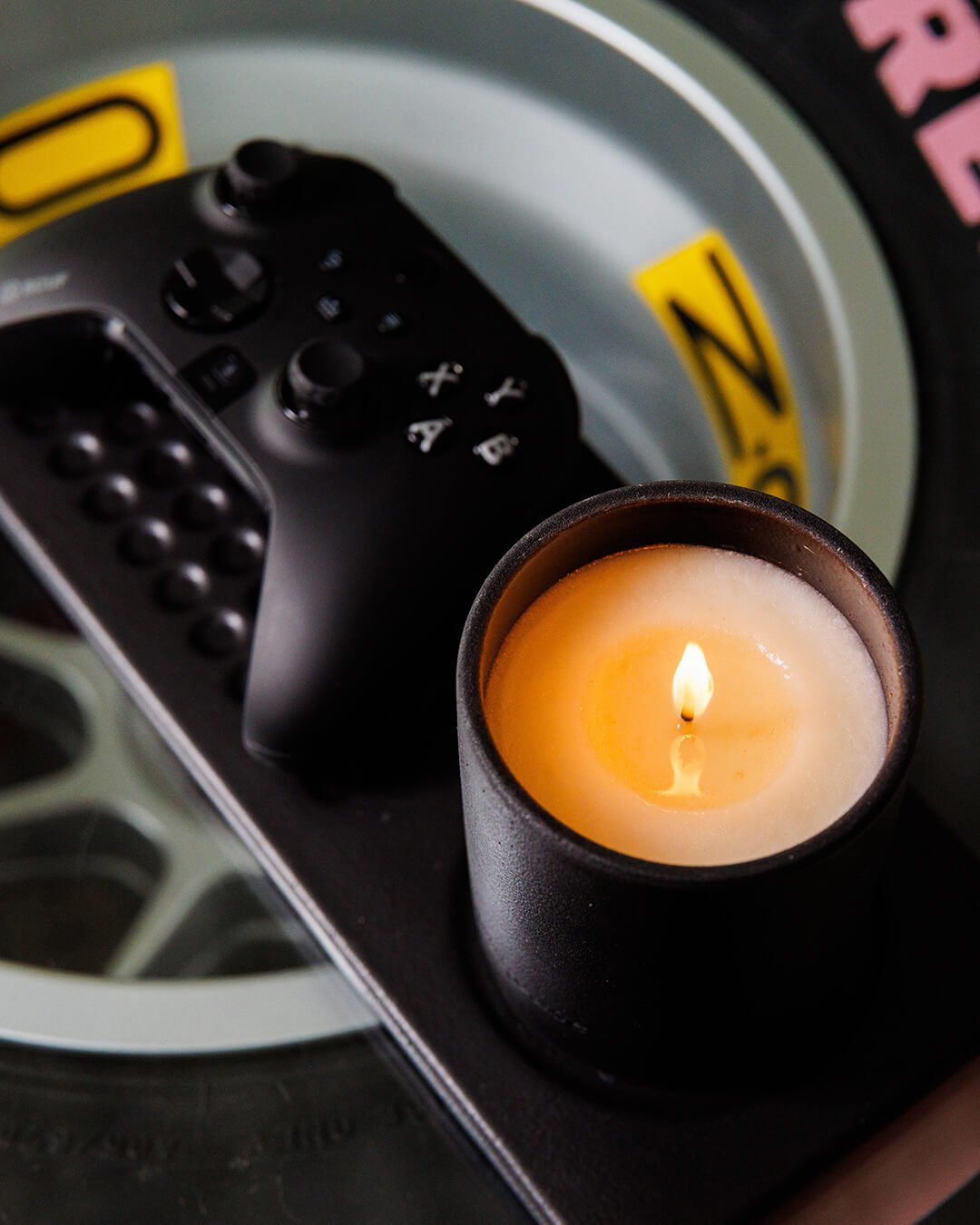 Controller Tray & Santal Candle - Milhouse Ltd Premium Gaming Product - Gifts for Gamers - Elevate your Gaming Setup