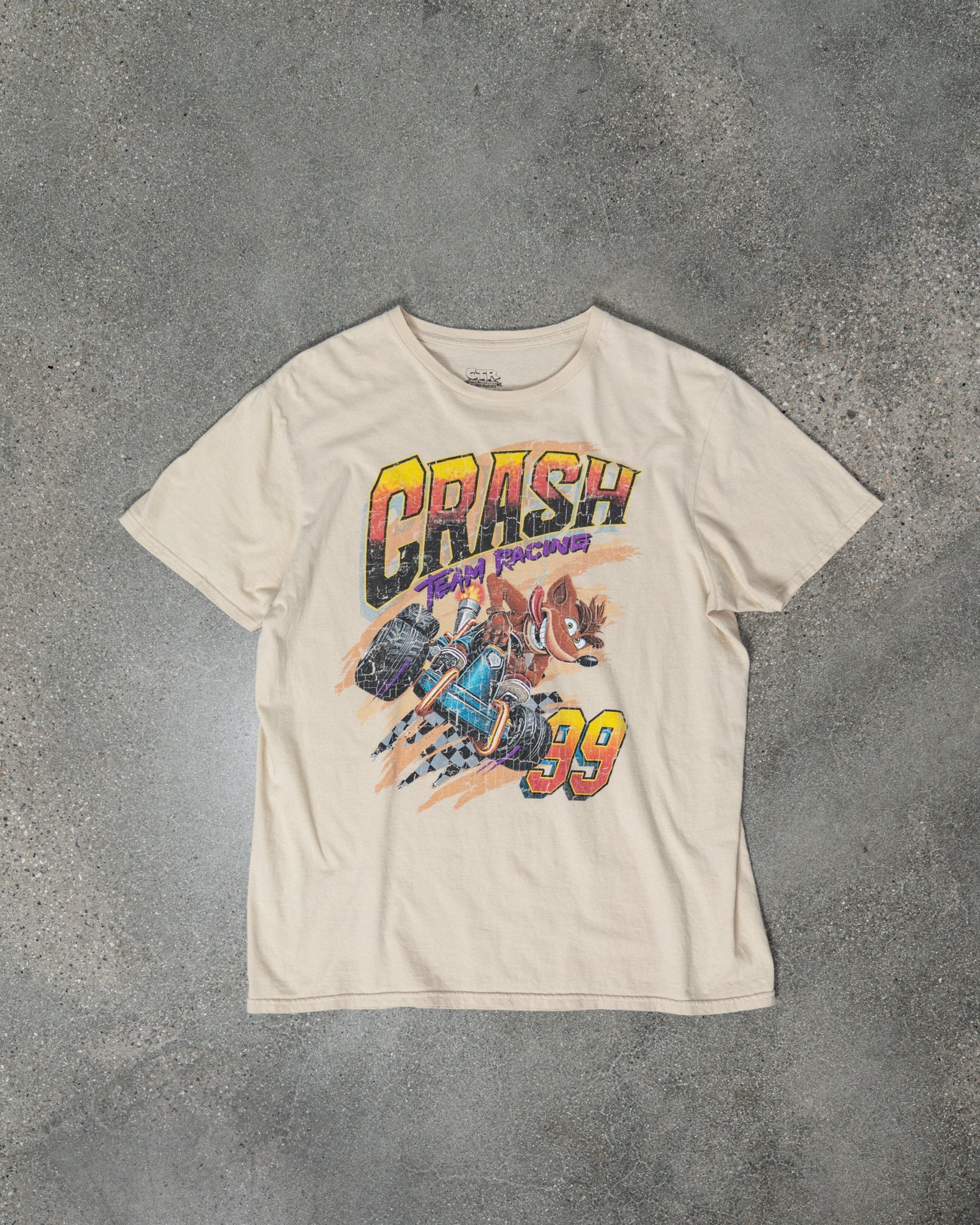 Vintage Crash Team Racing Tee – L - Milhouse Ltd Premium Gaming Product - Gifts for Gamers - Elevate your Gaming Setup